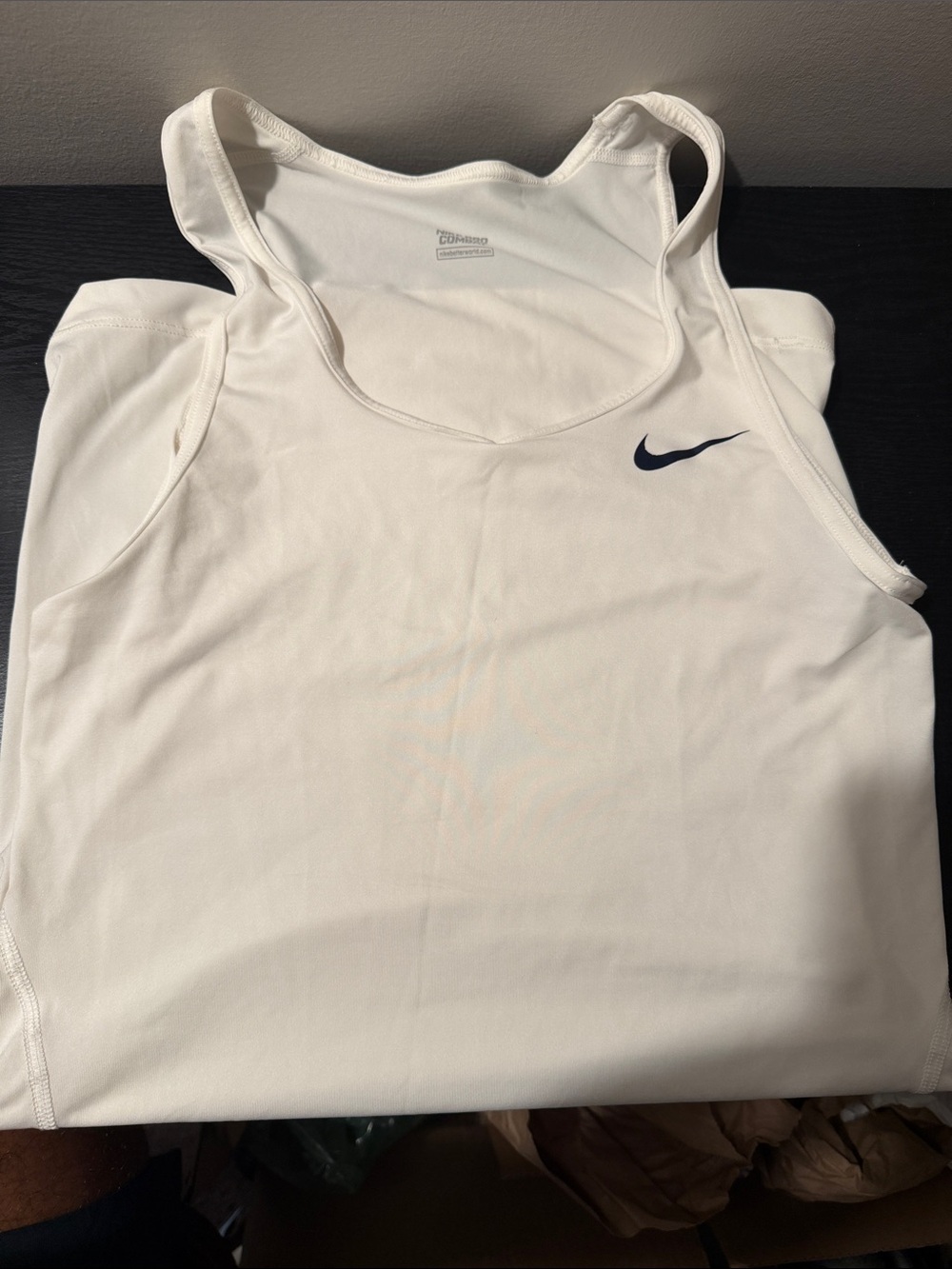 Nike White Compression Tank Top